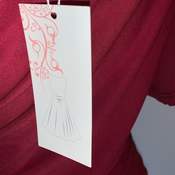 Acevog Dress. Festive. Sexy Women’s One Shoulder Red Size L - Picture 5 of 5